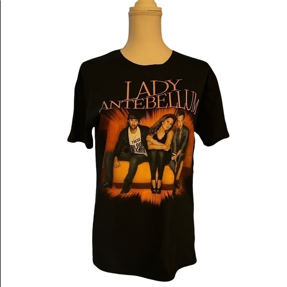 LADY ANTEBELLUM BLACK 2010 VINTAGE CONCERT T-SHIRT SIZE MEDIUM